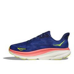 Hoka Clifton 9 Running Shoe - Women's - Evening Sky/Coral/Frost/Rose Gold/Sunlit Ocean/Lilac Mist/Gull/Sea Ice/Oak/Alabaster 