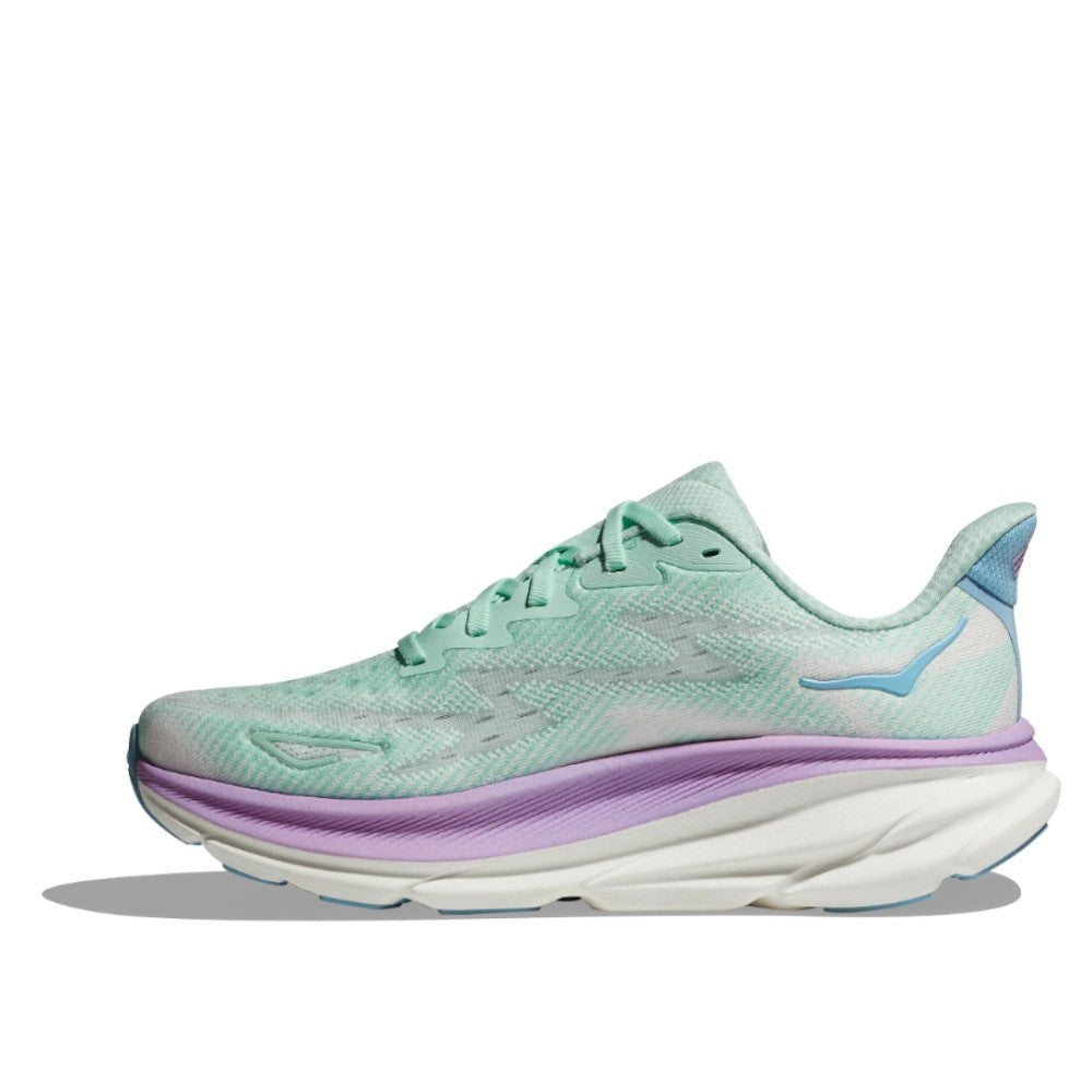 Hoka Clifton 9 Running Shoe - Women's - Evening Sky/Coral/Frost/Rose Gold/Sunlit Ocean/Lilac Mist/Gull/Sea Ice/Oak/Alabaster 
