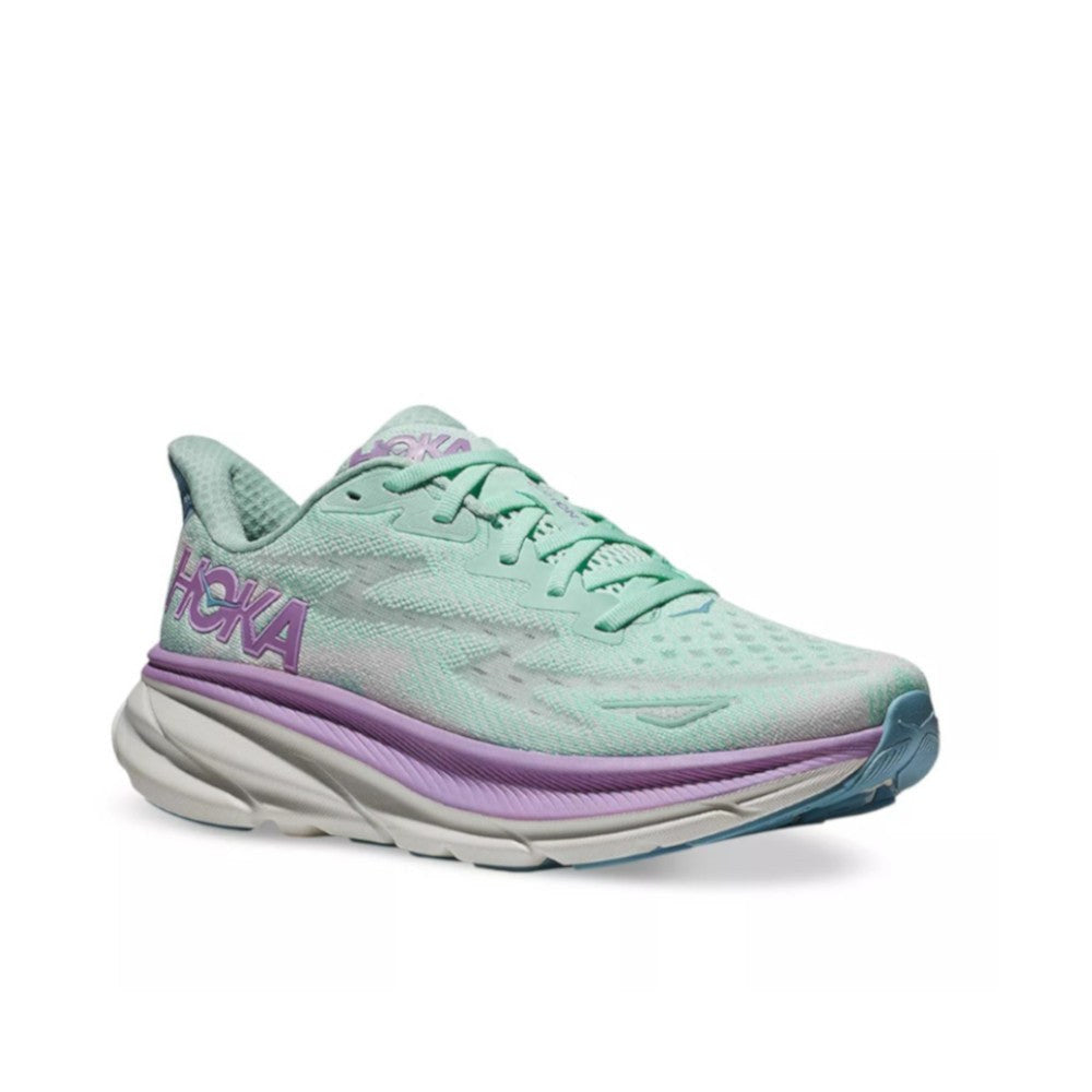 Hoka Clifton 9 Running Shoe - Women's - Evening Sky/Coral/Frost/Rose Gold/Sunlit Ocean/Lilac Mist/Gull/Sea Ice/Oak/Alabaster 