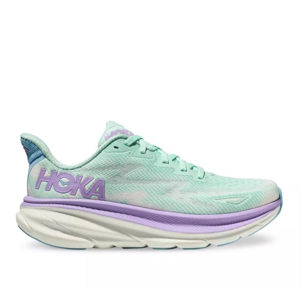 Hoka Clifton 9 Running Shoe - Women's - Evening Sky/Coral/Frost/Rose Gold/Sunlit Ocean/Lilac Mist/Gull/Sea Ice/Oak/Alabaster 