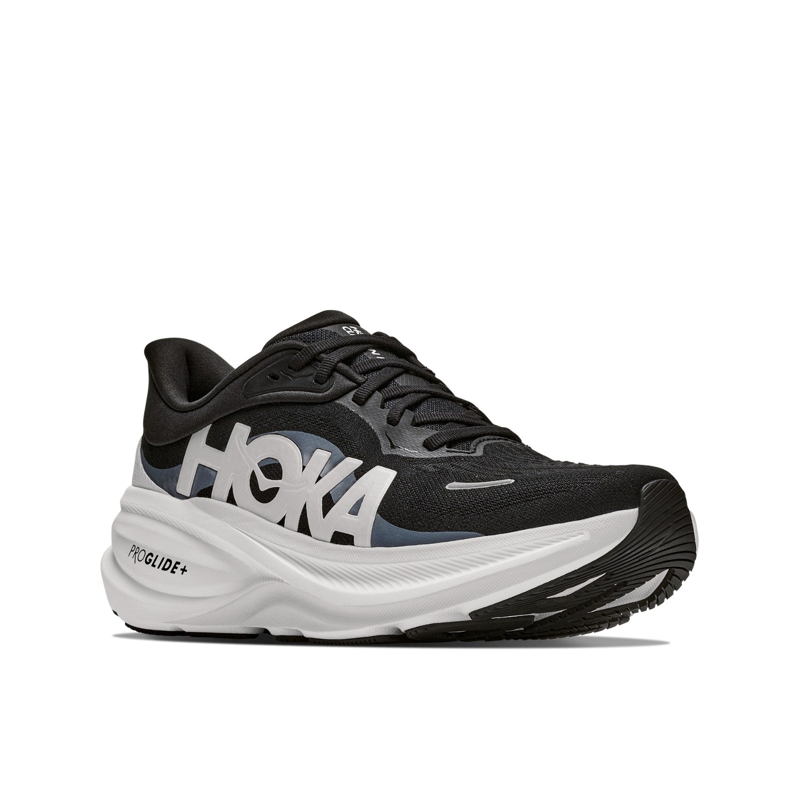 Hoka Clifton Pro Running Shoe ¨C Men's - Black/Cosmic Grey/Cosmic Gray/Black/Cosmic Grey/Black/Varsity Navy/Soft Covalt - 6