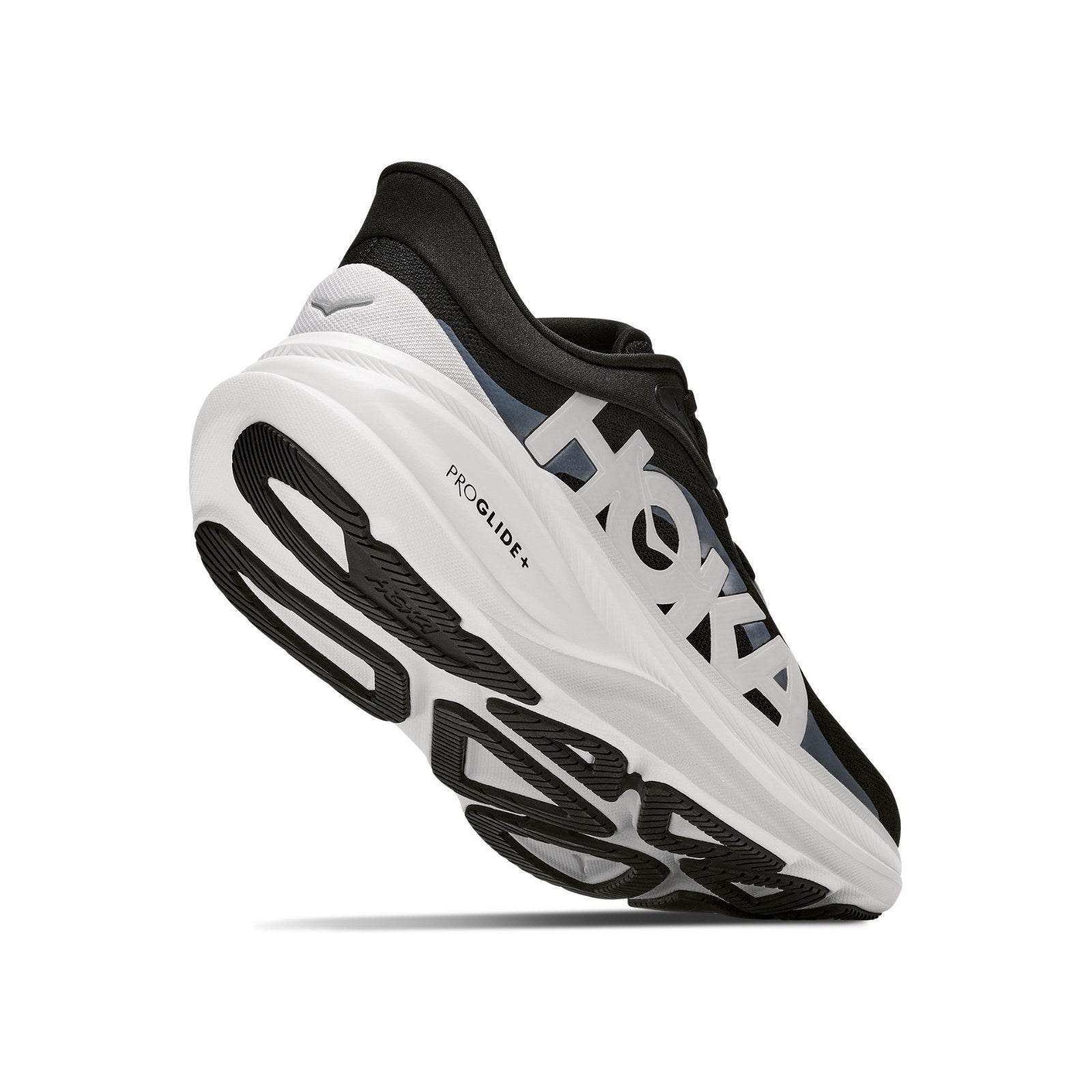 Hoka Clifton Pro Running Shoe ¨C Men's - Black/Cosmic Grey/Cosmic Gray/Black/Cosmic Grey/Black/Varsity Navy/Soft Covalt - 7