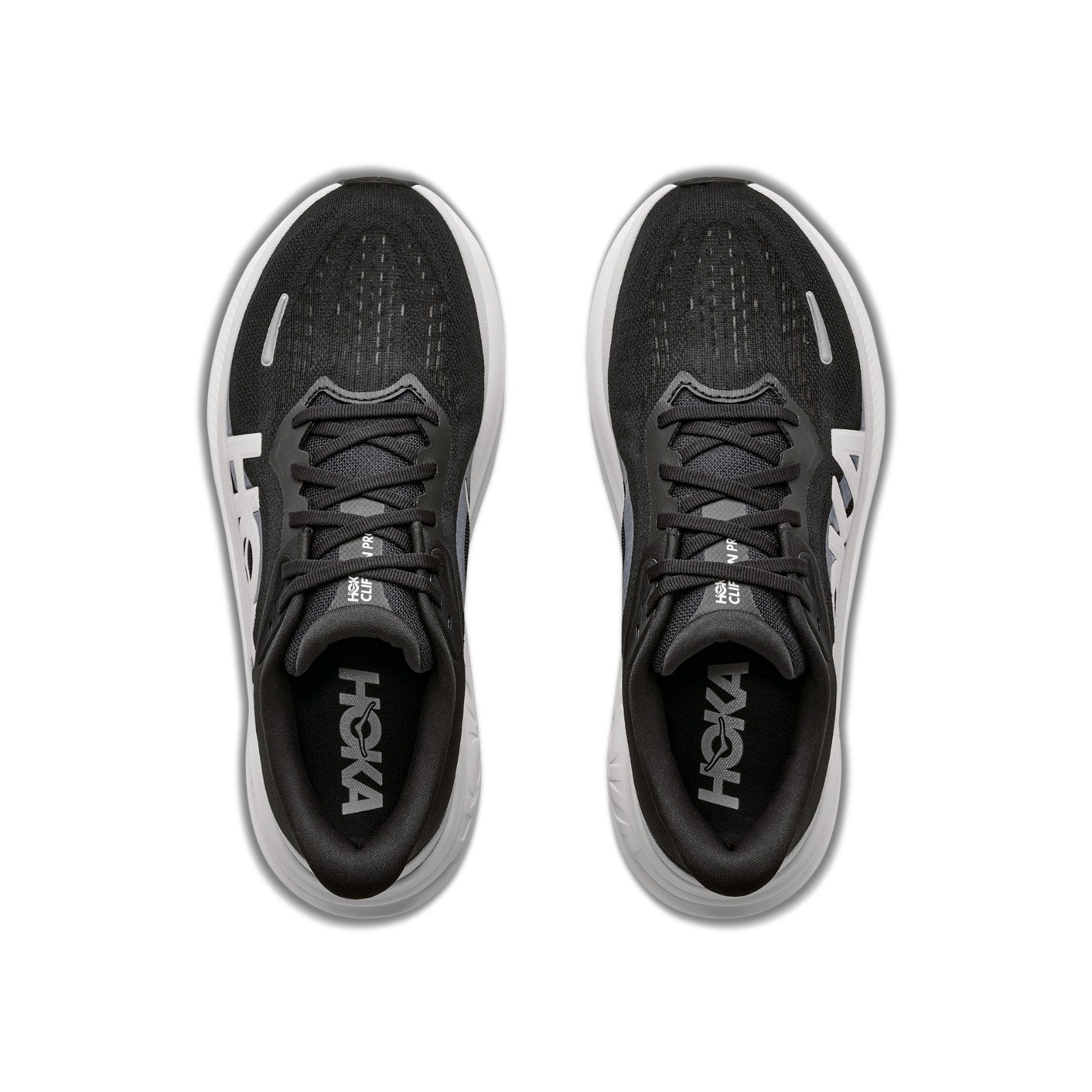 Hoka Clifton Pro Running Shoe ¨C Men's - Black/Cosmic Grey/Cosmic Gray/Black/Cosmic Grey/Black/Varsity Navy/Soft Covalt - 3