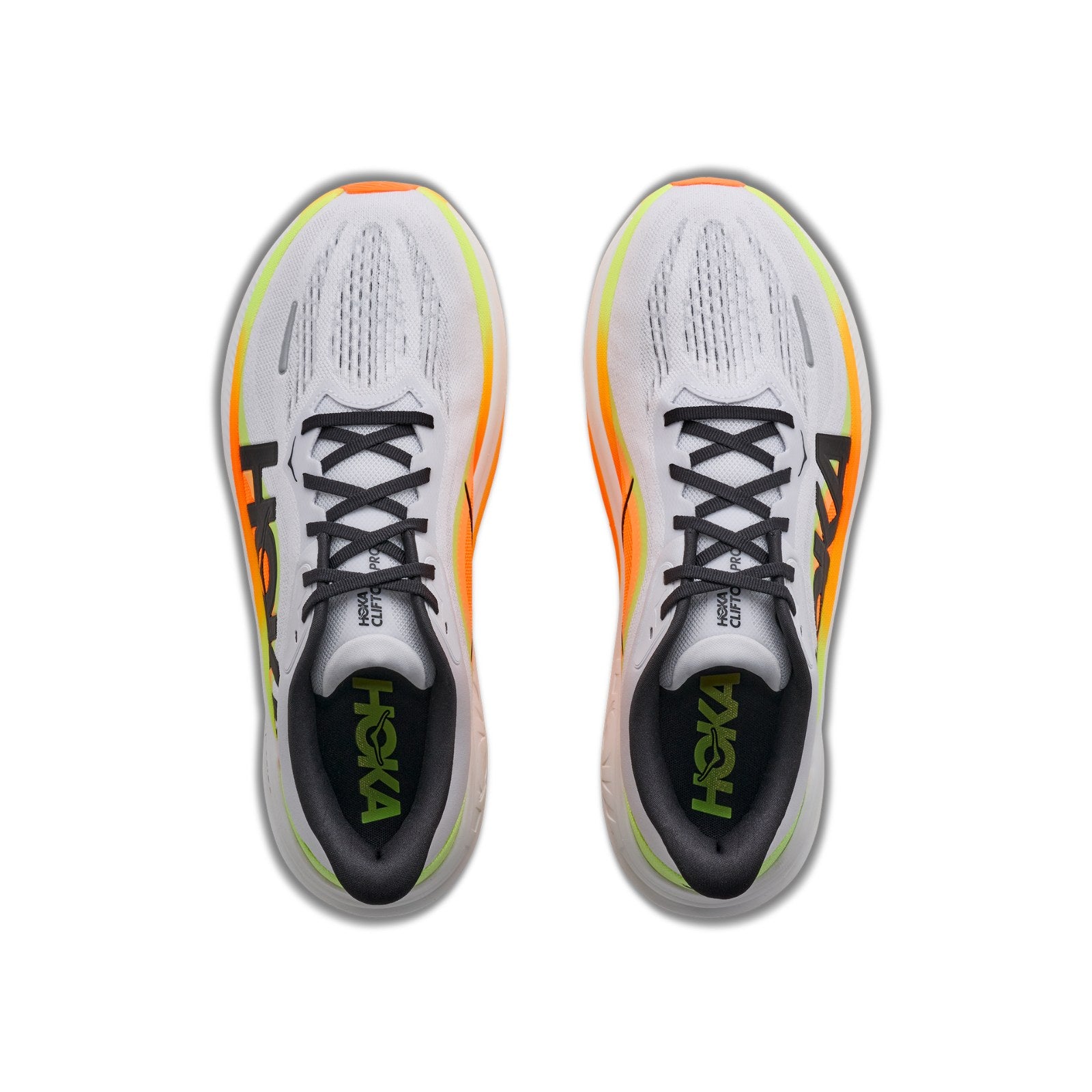 Hoka Clifton Pro Running Shoe ¨C Men's - Black/Cosmic Grey/Cosmic Gray/Black/Cosmic Grey/Black/Varsity Navy/Soft Covalt - 10