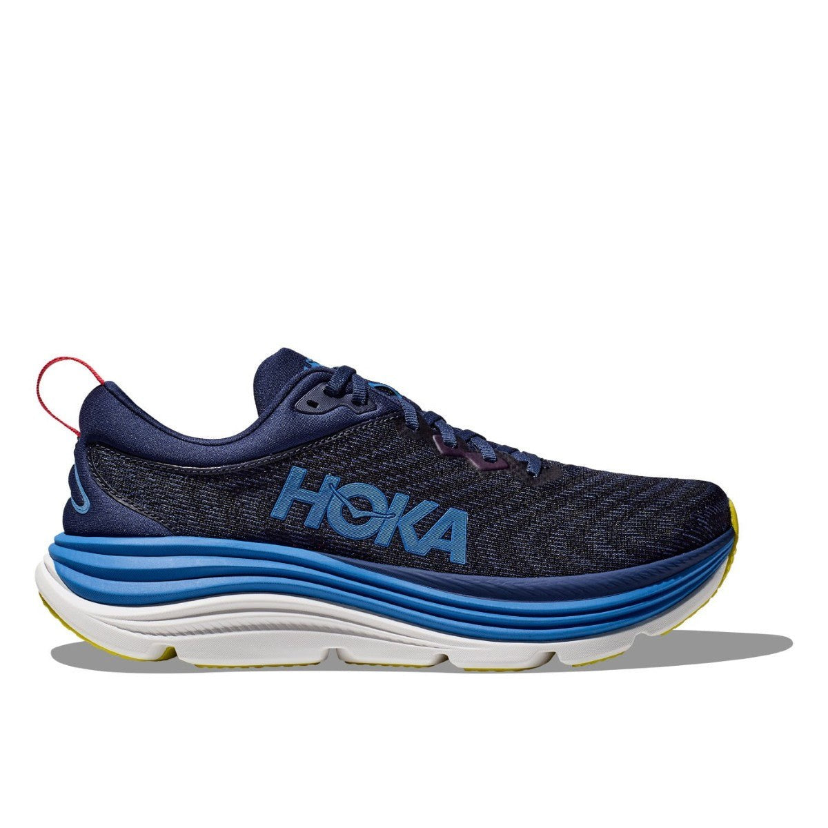 Hoka Gaviota 5 Running Shoe - Men's - Barley/Oat Milk/Bellwether Blue/Evening Sky/Black/Electric Cobalt/Black/White/Downpour/