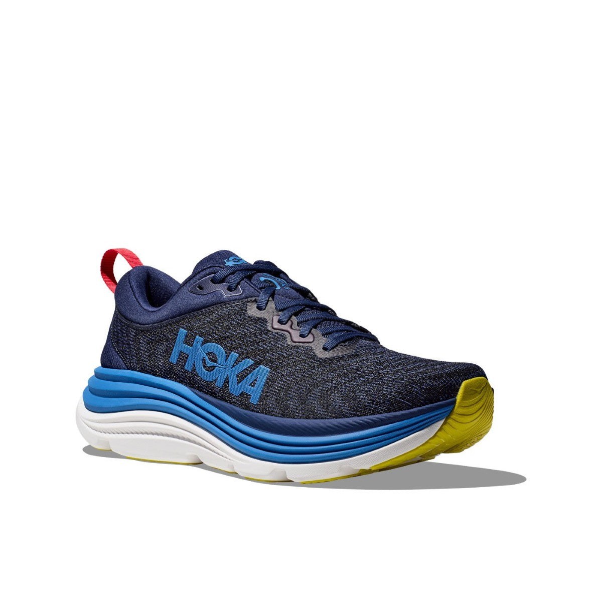 Hoka Gaviota 5 Running Shoe - Men's - Barley/Oat Milk/Bellwether Blue/Evening Sky/Black/Electric Cobalt/Black/White/Downpour/