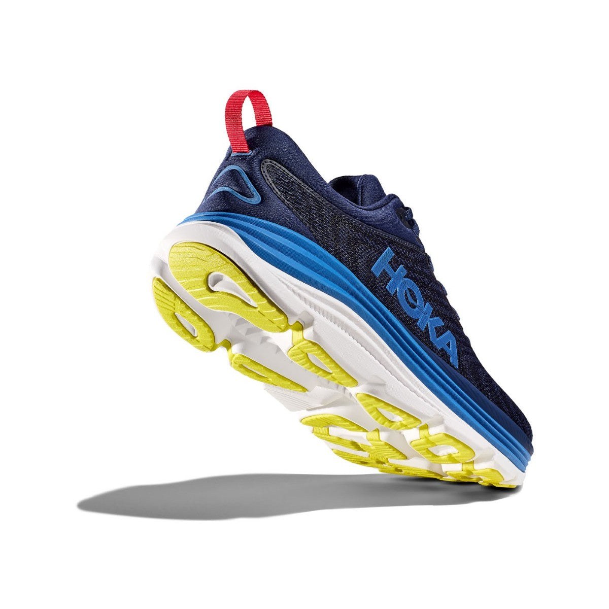 Hoka Gaviota 5 Running Shoe - Men's - Barley/Oat Milk/Bellwether Blue/Evening Sky/Black/Electric Cobalt/Black/White/Downpour/