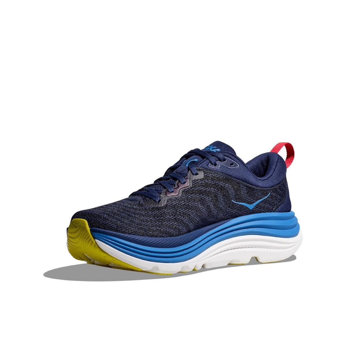 Hoka Gaviota 5 Running Shoe - Men's - Barley/Oat Milk/Bellwether Blue/Evening Sky/Black/Electric Cobalt/Black/White/Downpour/