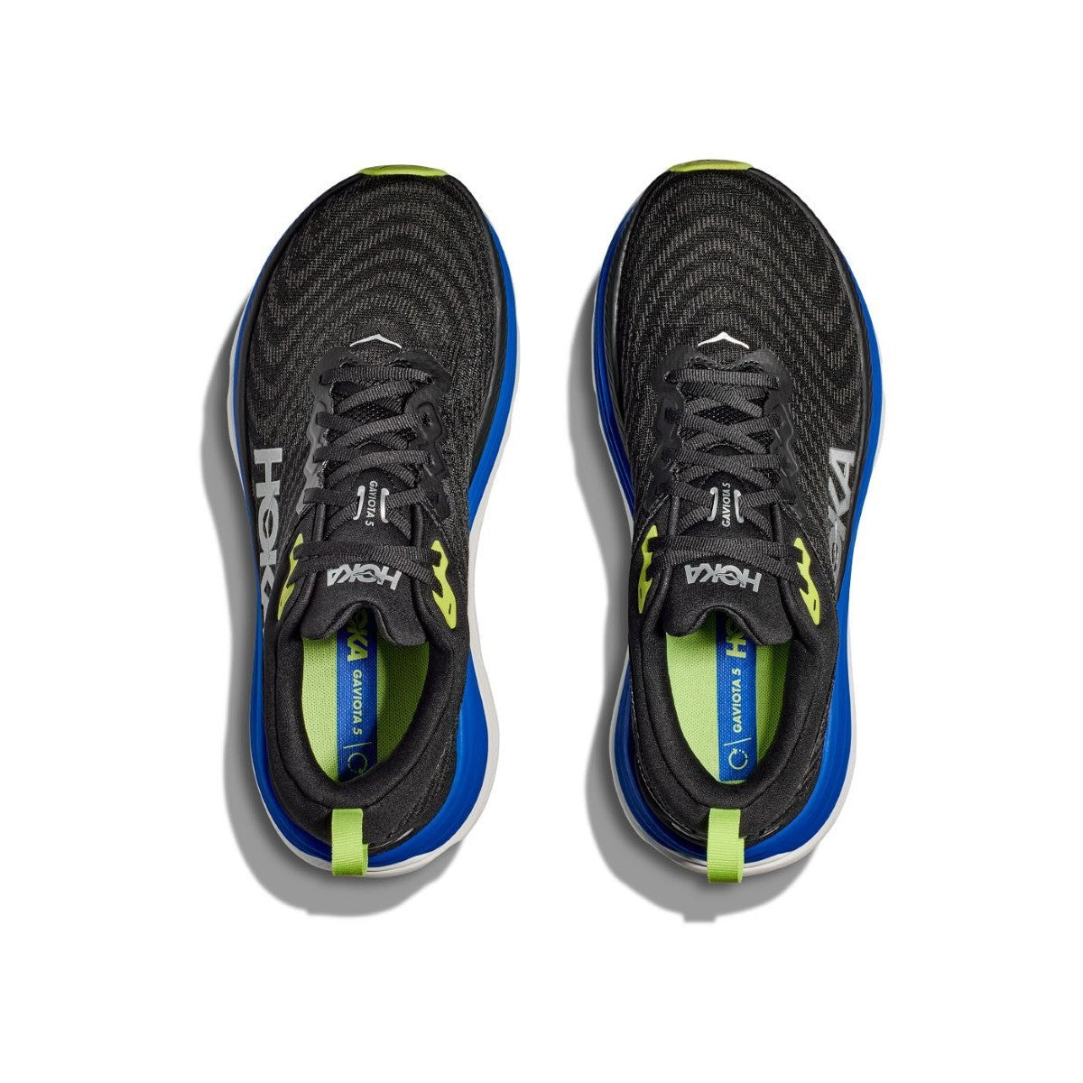 Hoka Gaviota 5 Running Shoe - Men's - Barley/Oat Milk/Bellwether Blue/Evening Sky/Black/Electric Cobalt/Black/White/Downpour/