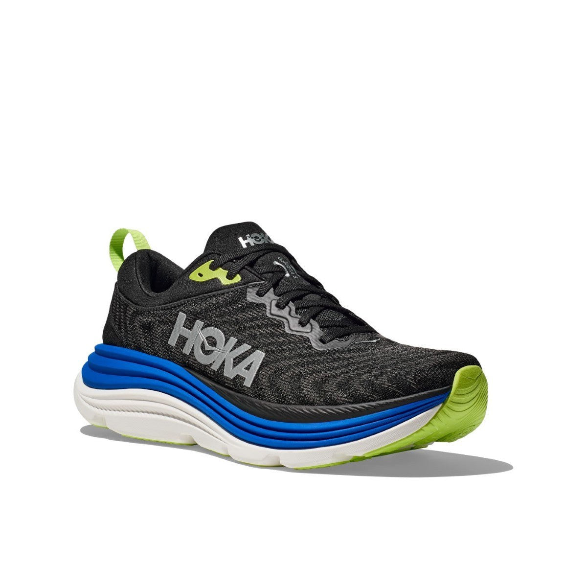 Hoka Gaviota 5 Running Shoe - Men's - Barley/Oat Milk/Bellwether Blue/Evening Sky/Black/Electric Cobalt/Black/White/Downpour/