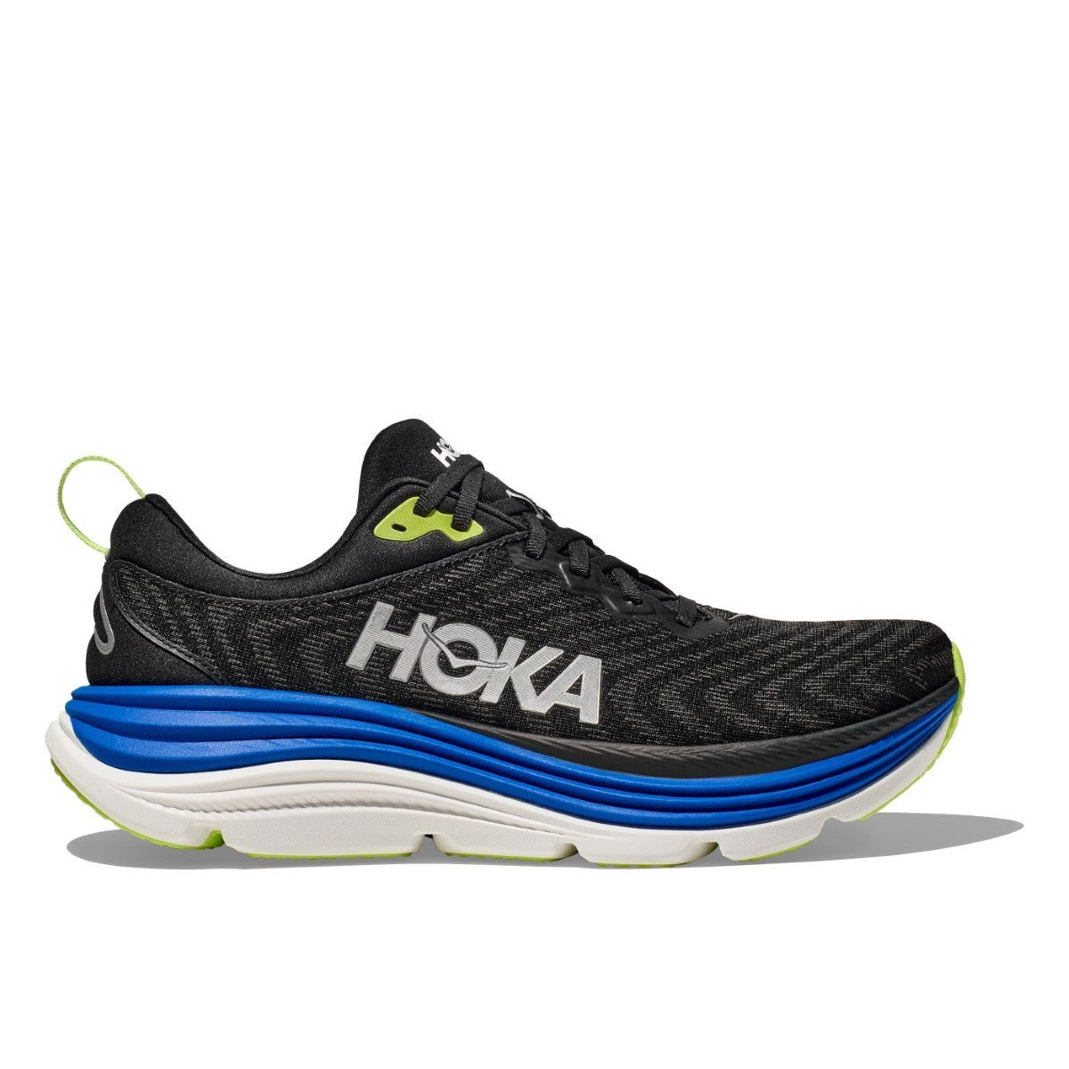 Hoka Gaviota 5 Running Shoe - Men's - Barley/Oat Milk/Bellwether Blue/Evening Sky/Black/Electric Cobalt/Black/White/Downpour/