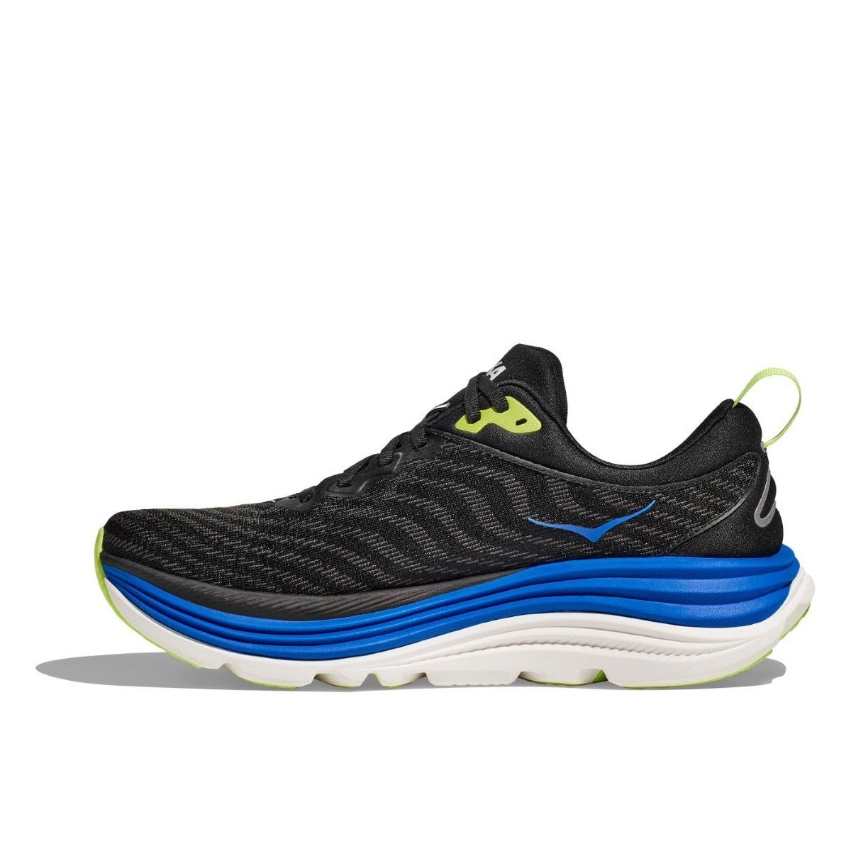 Hoka Gaviota 5 Running Shoe - Men's - Barley/Oat Milk/Bellwether Blue/Evening Sky/Black/Electric Cobalt/Black/White/Downpour/