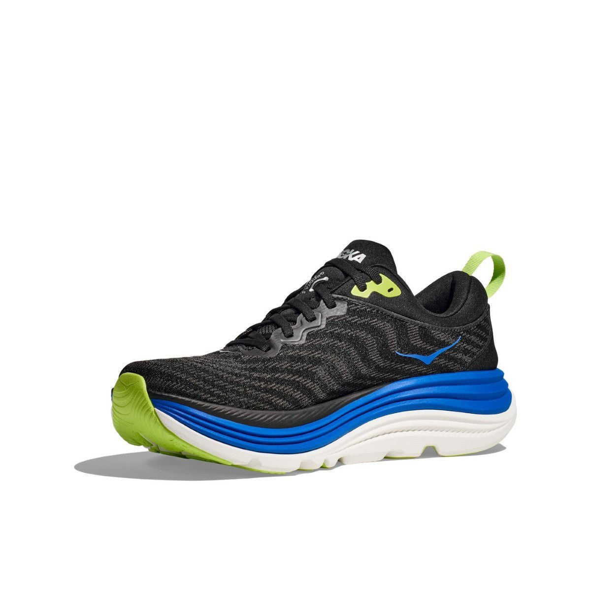 Hoka Gaviota 5 Running Shoe - Men's - Barley/Oat Milk/Bellwether Blue/Evening Sky/Black/Electric Cobalt/Black/White/Downpour/