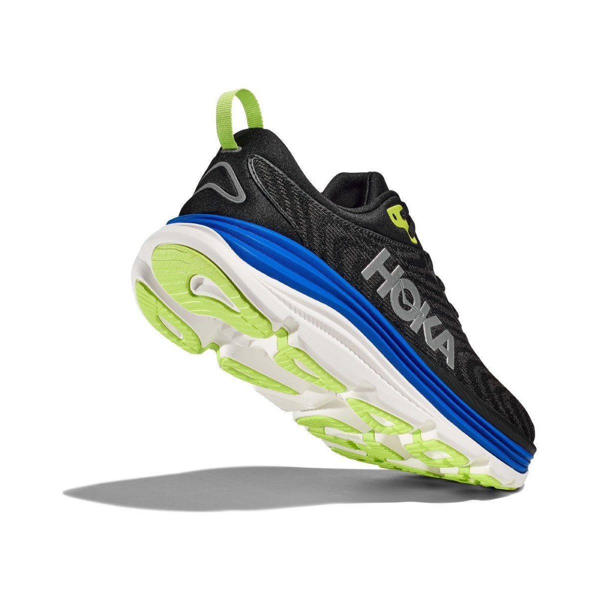Hoka Gaviota 5 Running Shoe - Men's - Barley/Oat Milk/Bellwether Blue/Evening Sky/Black/Electric Cobalt/Black/White/Downpour/