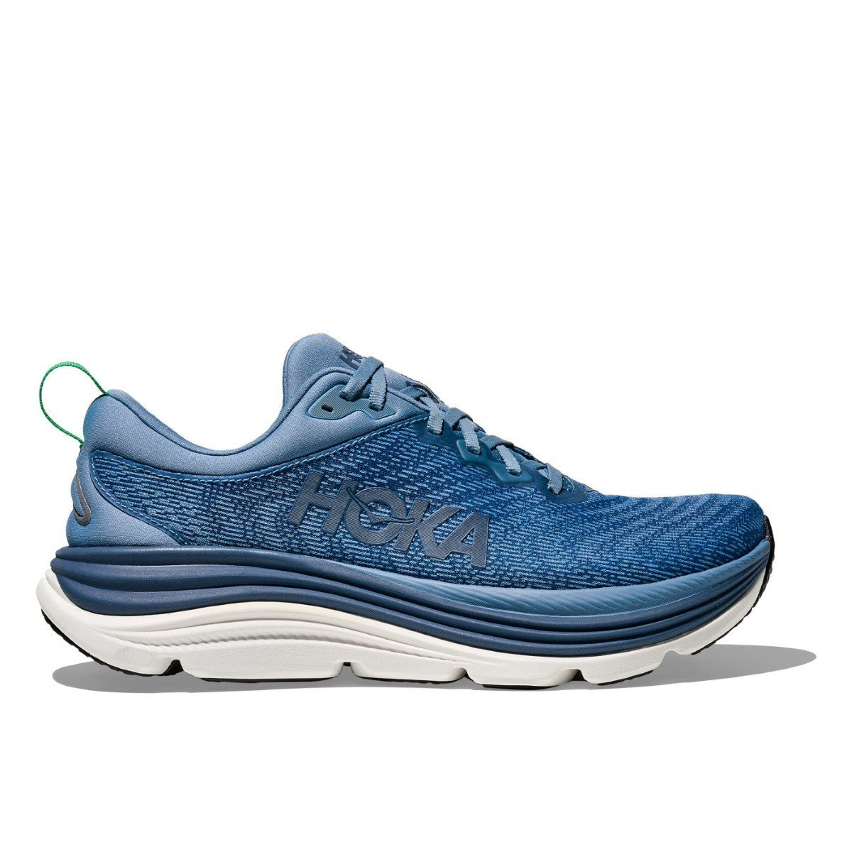 Hoka Gaviota 5 Running Shoe - Men's - Barley/Oat Milk/Bellwether Blue/Evening Sky/Black/Electric Cobalt/Black/White/Downpour/