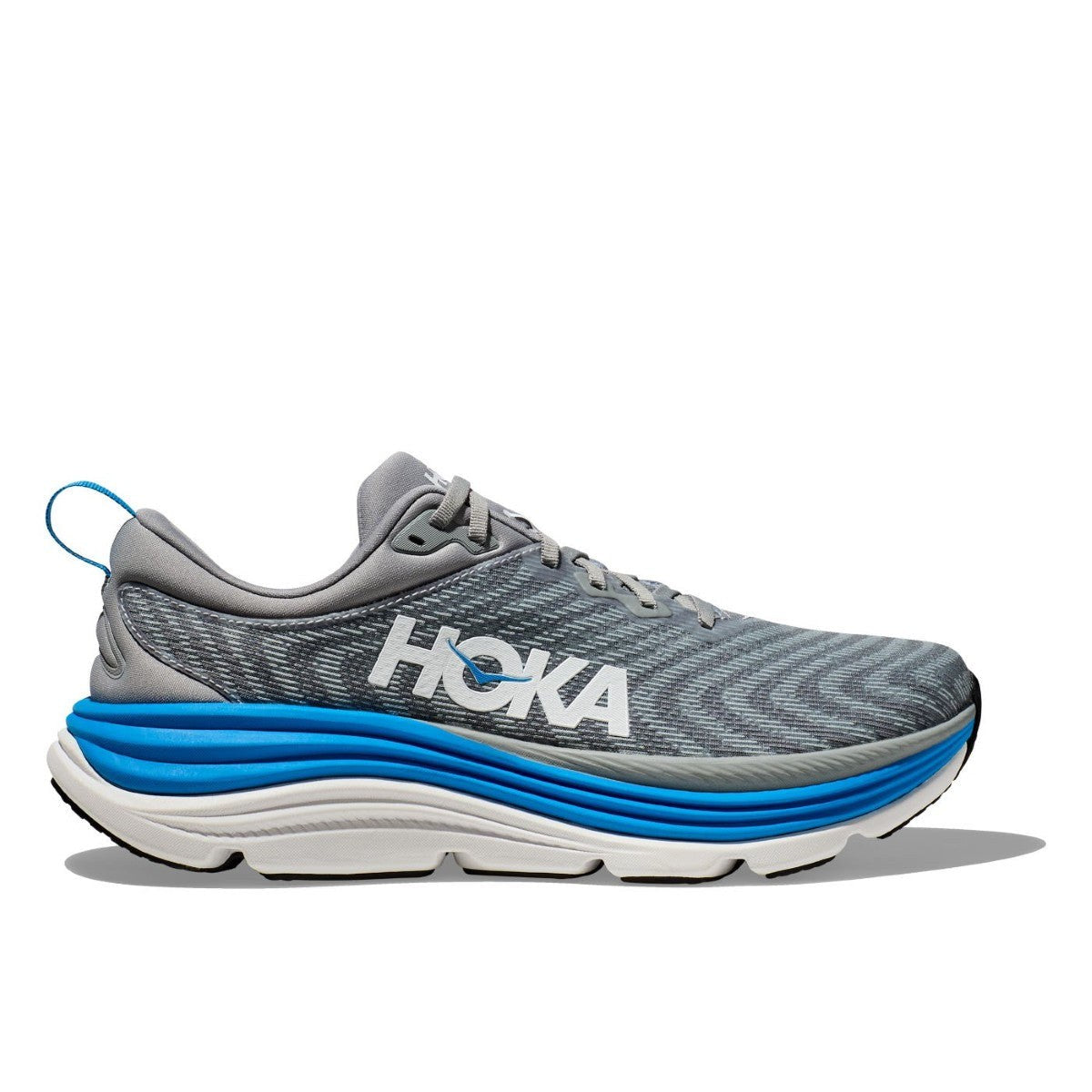 Hoka Gaviota 5 Running Shoe - Men's - Barley/Oat Milk/Bellwether Blue/Evening Sky/Black/Electric Cobalt/Black/White/Downpour/
