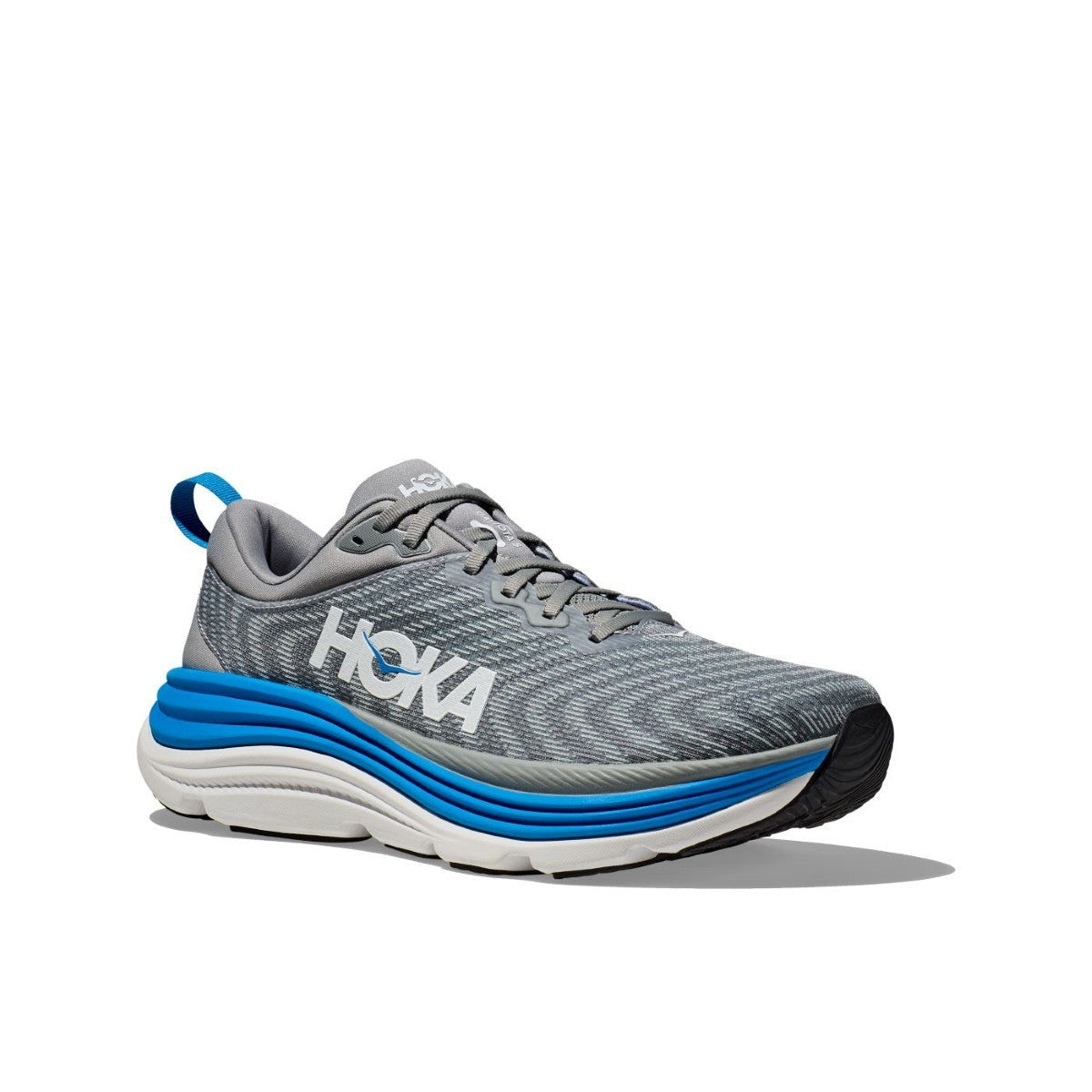 Hoka Gaviota 5 Running Shoe - Men's - Barley/Oat Milk/Bellwether Blue/Evening Sky/Black/Electric Cobalt/Black/White/Downpour/