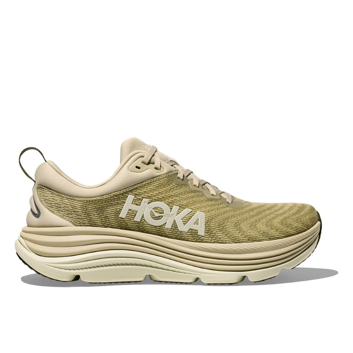 Hoka Gaviota 5 Running Shoe - Men's - Barley/Oat Milk/Bellwether Blue/Evening Sky/Black/Electric Cobalt/Black/White/Downpour/
