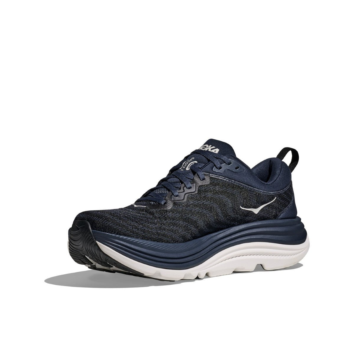 Hoka Gaviota 5 Running Shoe - Men's - Barley/Oat Milk/Bellwether Blue/Evening Sky/Black/Electric Cobalt/Black/White/Downpour/