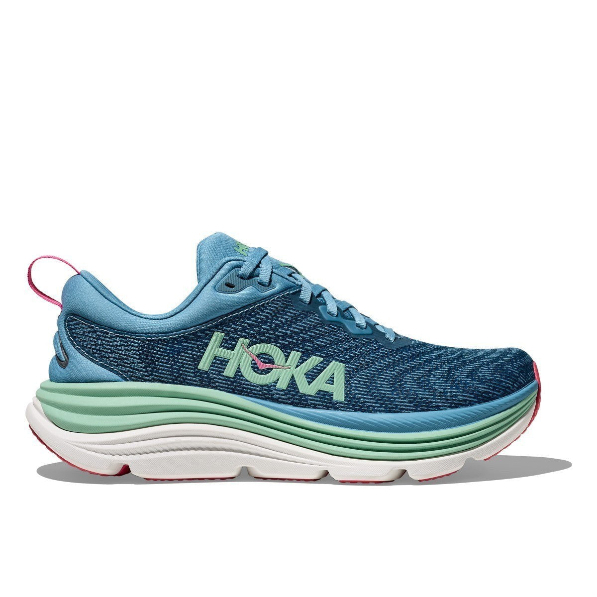 Hoka Gaviota 5 Running Shoe ¨C Women's - Anchor/Grapefruit/Black/White/Sea Ice/Pink Twilight/Snow Melt/Cielo Blue/Alpine Blue