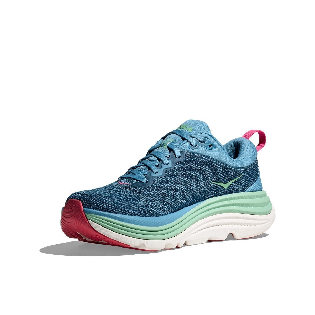 Hoka Gaviota 5 Running Shoe ¨C Women's - Anchor/Grapefruit/Black/White/Sea Ice/Pink Twilight/Snow Melt/Cielo Blue/Alpine Blue