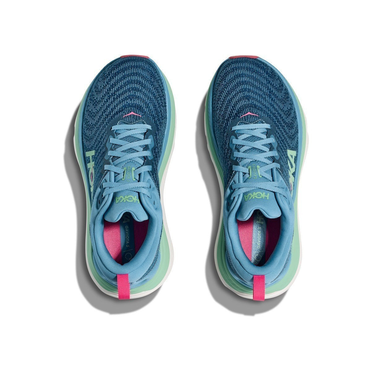 Hoka Gaviota 5 Running Shoe ¨C Women's - Anchor/Grapefruit/Black/White/Sea Ice/Pink Twilight/Snow Melt/Cielo Blue/Alpine Blue