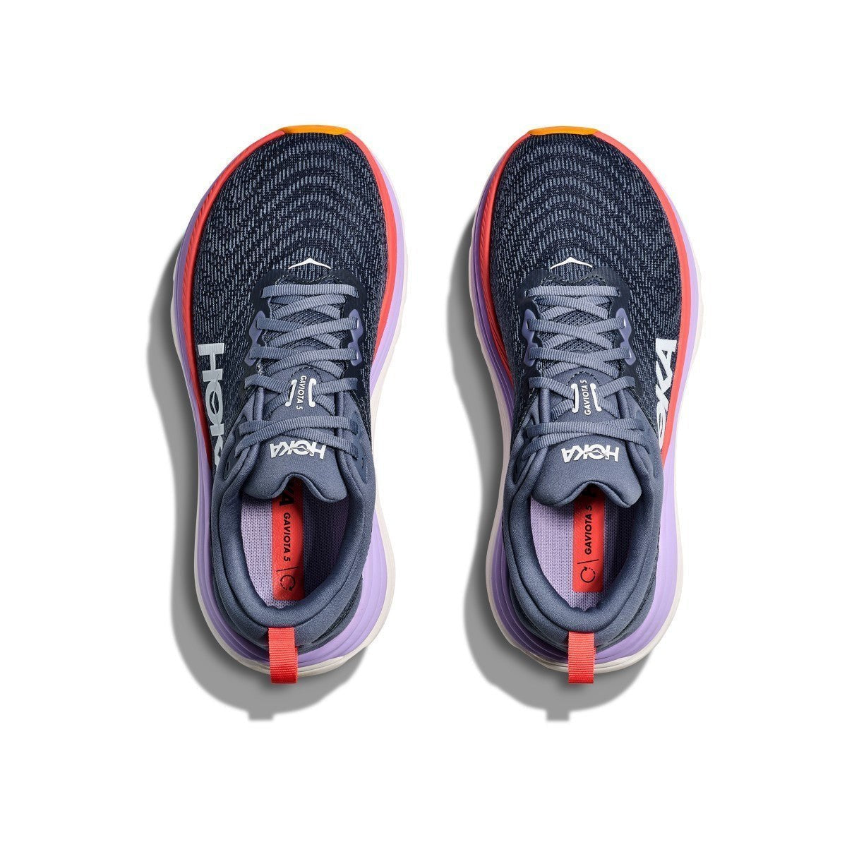 Hoka Gaviota 5 Running Shoe ¨C Women's - Anchor/Grapefruit/Black/White/Sea Ice/Pink Twilight/Snow Melt/Cielo Blue/Alpine Blue