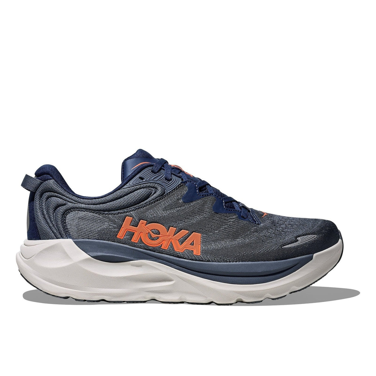 Hoka Gaviota 6 Running Shoe ¨C Men's - Midnight Blue/Faded Navy/Stellar Grey/Stardust/Black/White - 25
