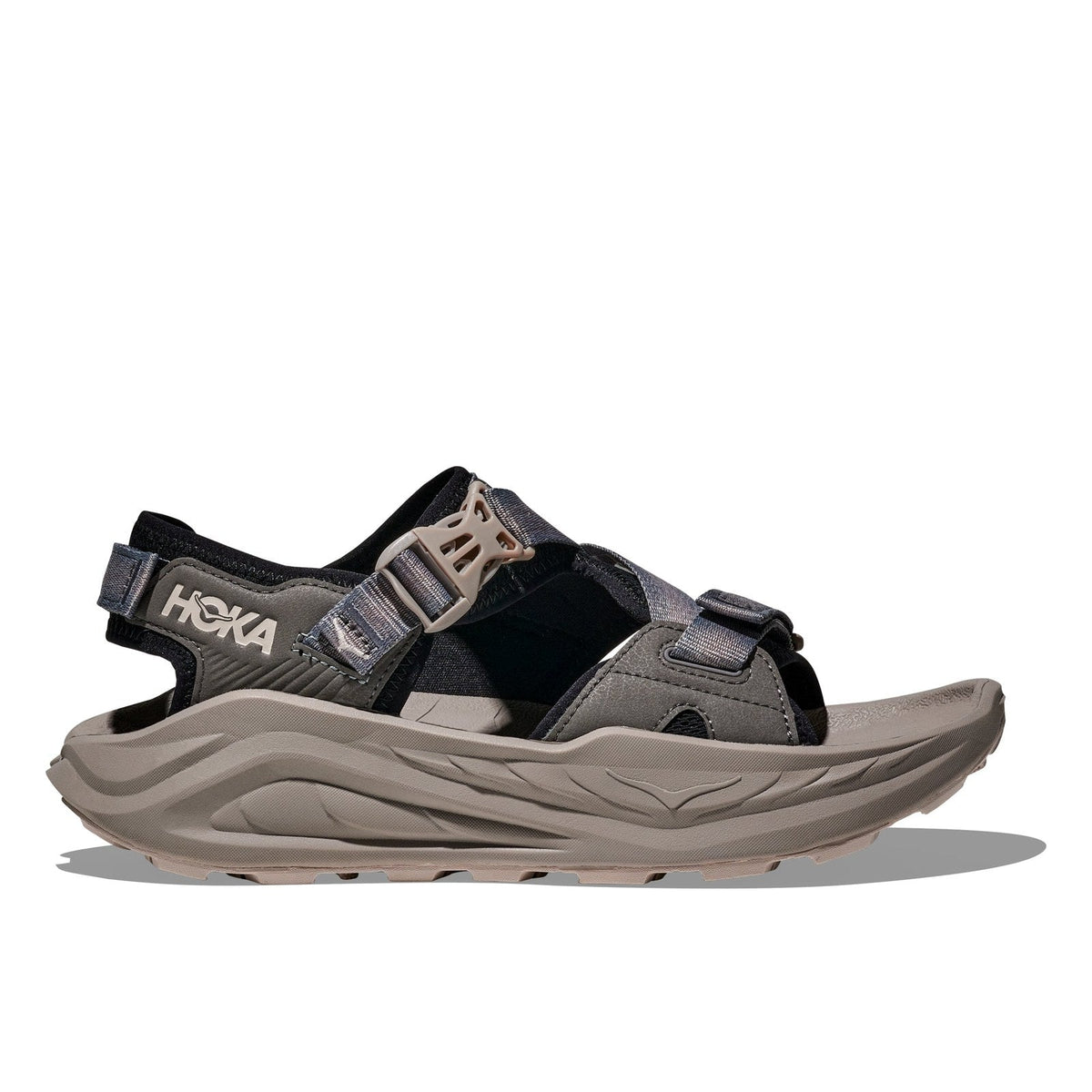 Hoka Infini Hike TC Hiking Sandal ¨C Men's - Black/Cement - 9