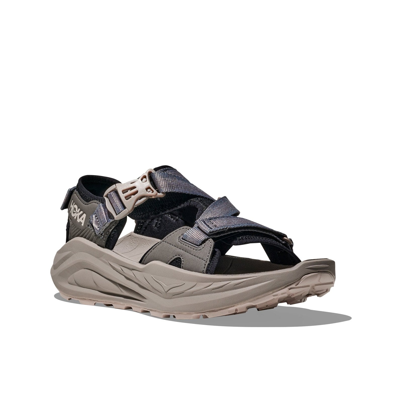 Hoka Infini Hike TC Hiking Sandal ¨C Men's - Black/Cement - 6