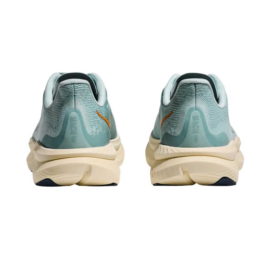 Hoka Mach 6 Running Shoe ¨C Men's - Black/White/Clear Sea/Sea Water/Frost/Starlight Glow/White/Nimbus Cloud/White/Skyward Blu