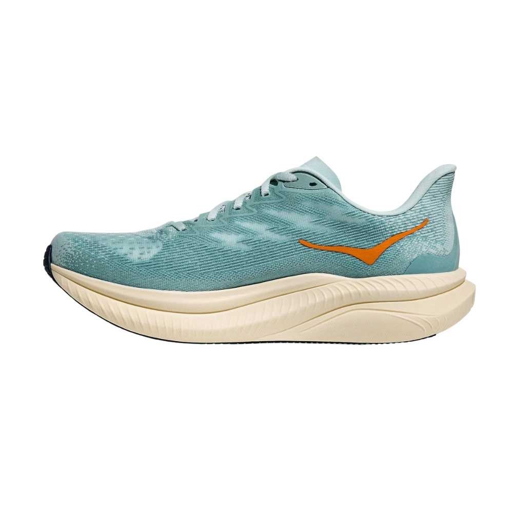 Hoka Mach 6 Running Shoe ¨C Men's - Black/White/Clear Sea/Sea Water/Frost/Starlight Glow/White/Nimbus Cloud/White/Skyward Blu
