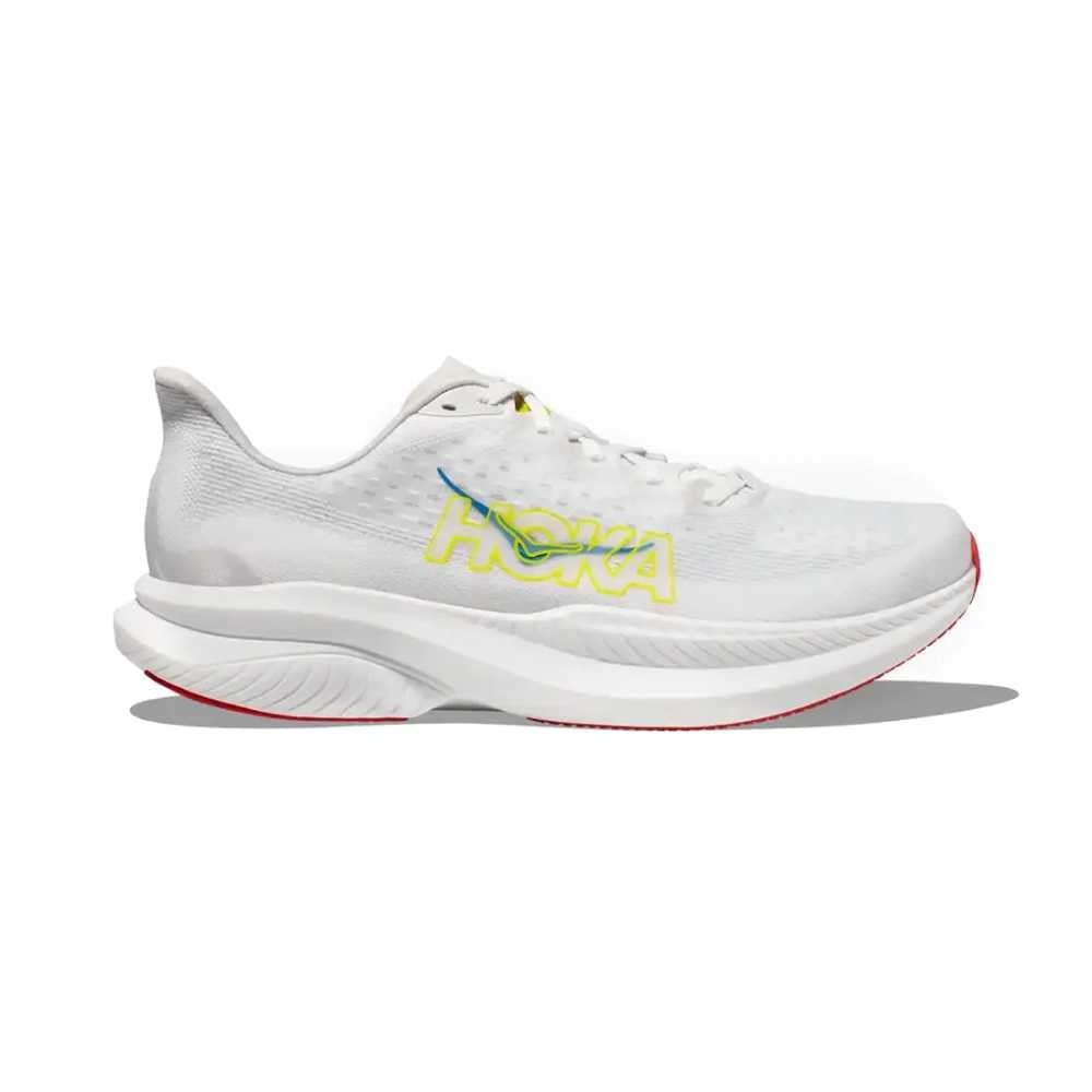 Hoka Mach 6 Running Shoe ¨C Men's - Black/White/Clear Sea/Sea Water/Frost/Starlight Glow/White/Nimbus Cloud/White/Skyward Blu