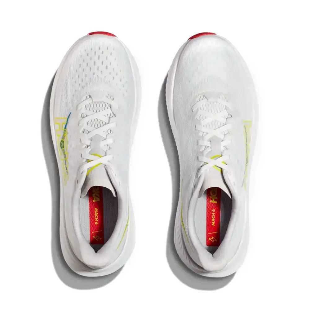 Hoka Mach 6 Running Shoe ¨C Men's - Black/White/Clear Sea/Sea Water/Frost/Starlight Glow/White/Nimbus Cloud/White/Skyward Blu