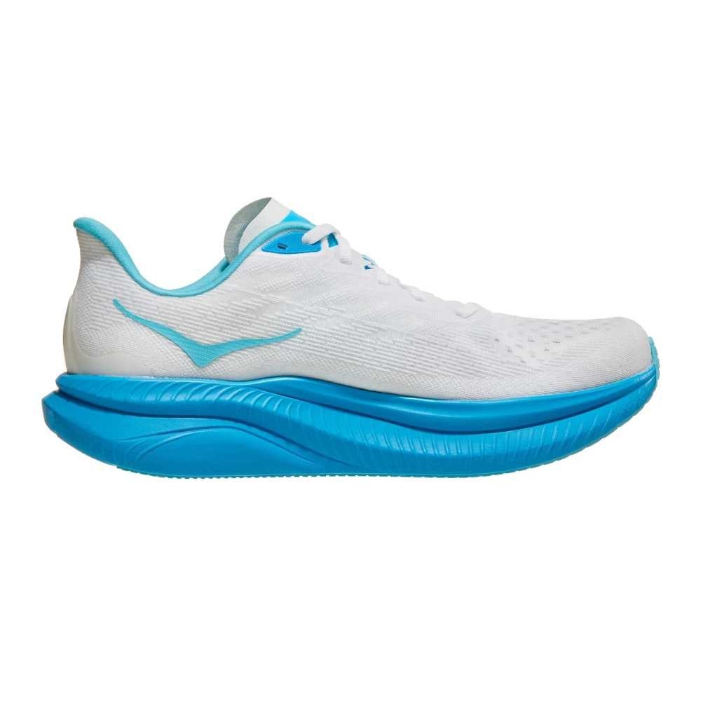Hoka Mach 6 Running Shoe ¨C Men's - Black/White/Clear Sea/Sea Water/Frost/Starlight Glow/White/Nimbus Cloud/White/Skyward Blu