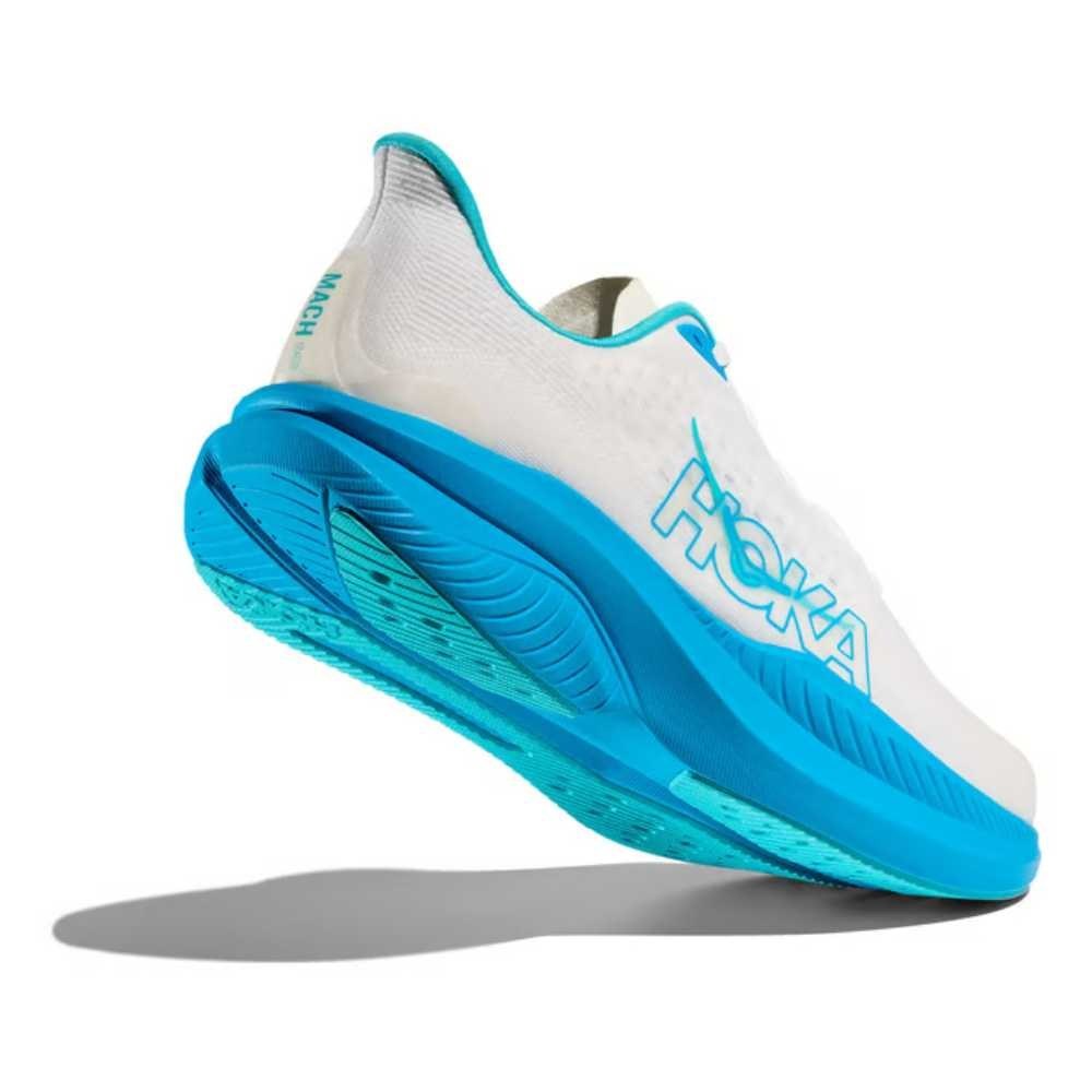 Hoka Mach 6 Running Shoe ¨C Men's - Black/White/Clear Sea/Sea Water/Frost/Starlight Glow/White/Nimbus Cloud/White/Skyward Blu