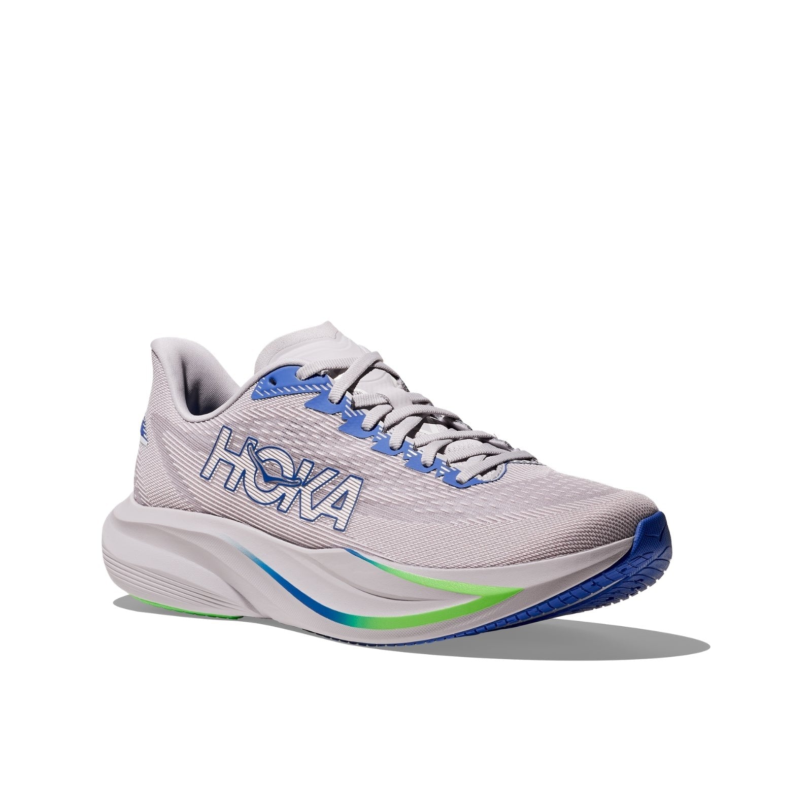 Hoka Mach 7 Running Shoe ¨C Men's - Ash Grey/Cobalt Blue - 6