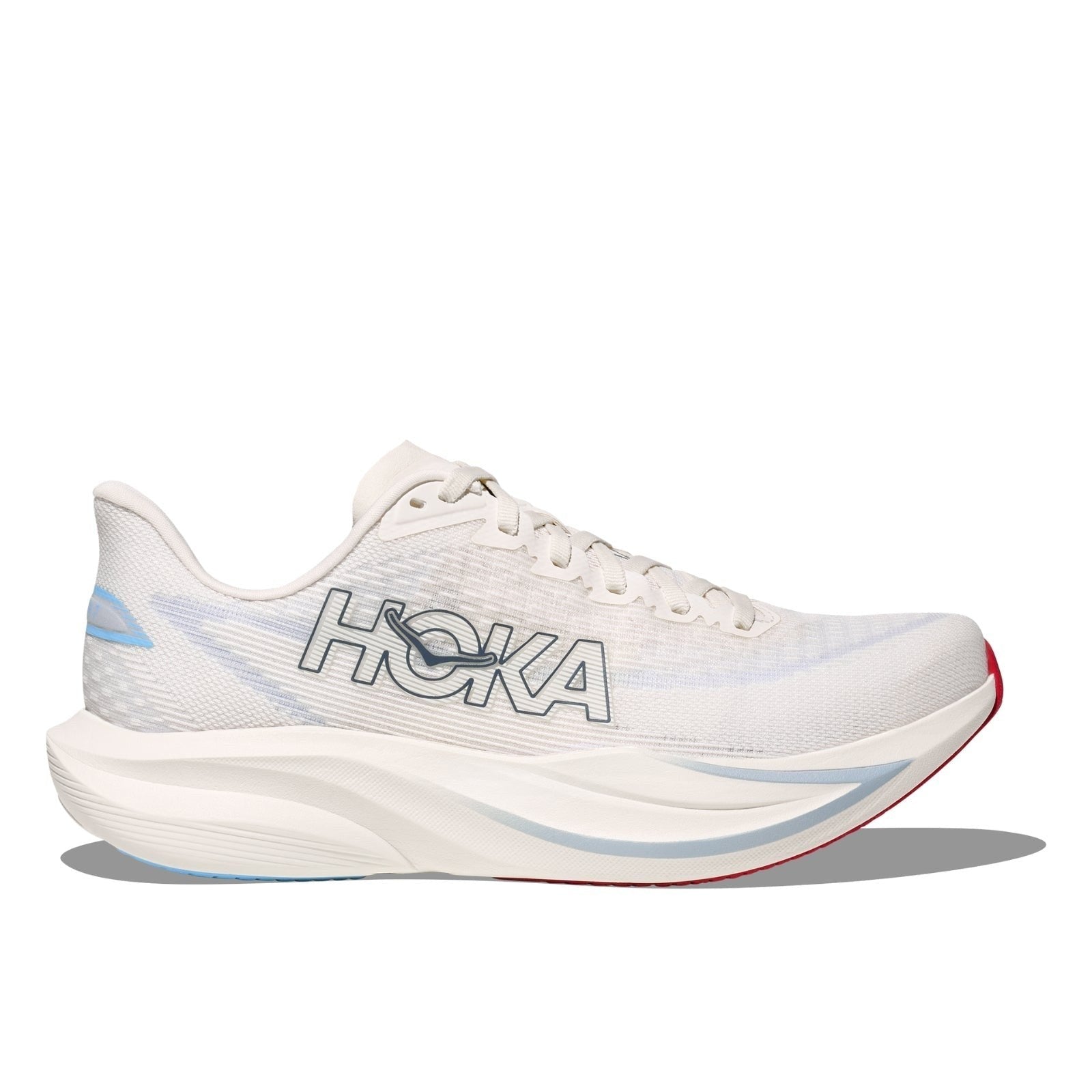 Hoka Mach 7 Running Shoe ¨C Women's - Alabaster/Soaring Blue/Frost/Neon Yuzu - 14