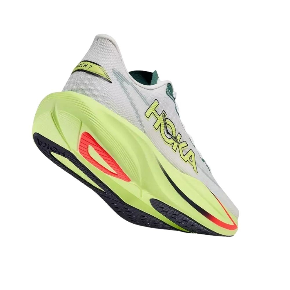 Hoka Mach 7 Running Shoe ¨C Women's - Alabaster/Soaring Blue/Frost/Neon Yuzu - 12