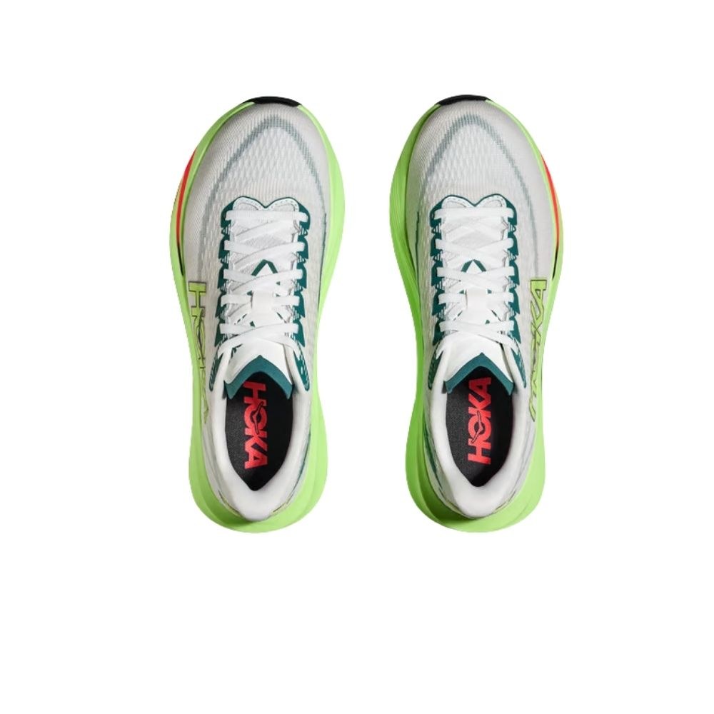 Hoka Mach 7 Running Shoe ¨C Women's - Alabaster/Soaring Blue/Frost/Neon Yuzu - 13