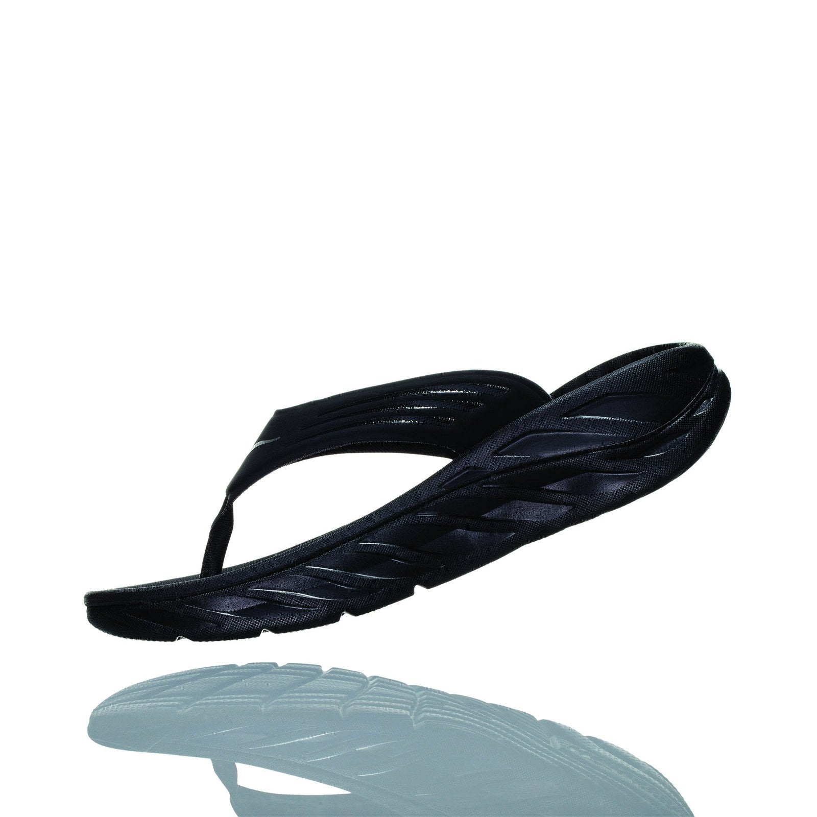 Hoka Ora Recovery Flip Sandal ¨C Men's - Black/Dark Gull Gray - 4